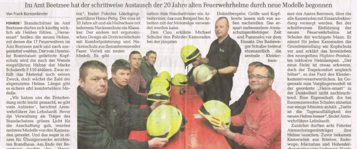 Helden tragen “Heros” – Neue Helme für die Feuerwehr